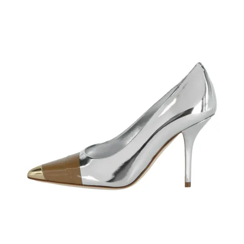 Burberry Узкий каблук Высокие каблуки 9 см Женские Серебряные