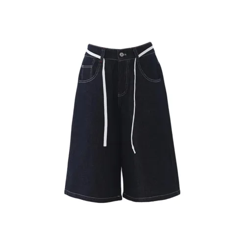 PVJ Джинсы Женские Y3308 Темно-синий Капри