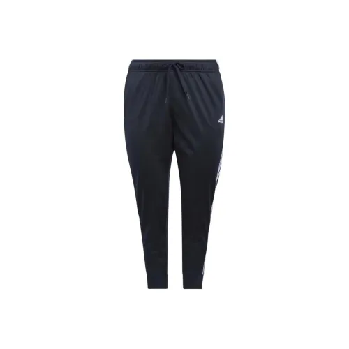 Adidas Essentials Warm Up Тонкий TAPERED 3 STRIPES TRACK PANTS Вязаные тренировочные брюки Женские Черный