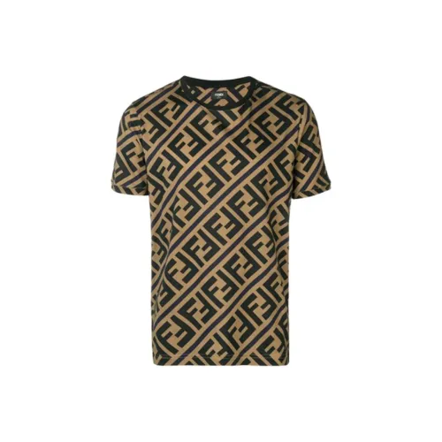 Fendi Коричневый Мужской T-рубашки