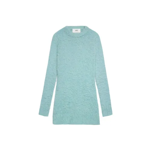 AMIPARIS FW23 Длинное платье с длинными рукавами женское синий зеленый