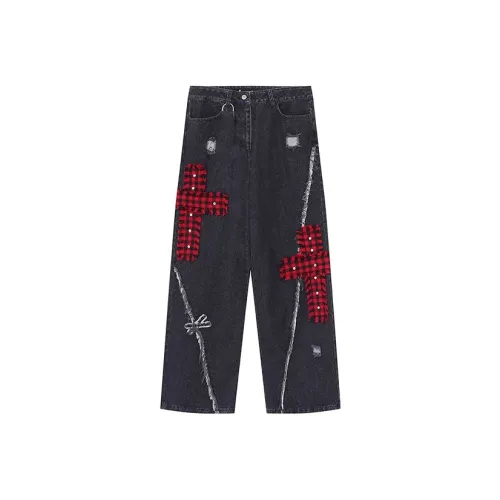 HUINIAN Черные Женские Джинсы