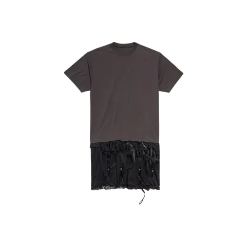 Balenciaga SS25 Короткий рукав Платье стандартный крой женский черный