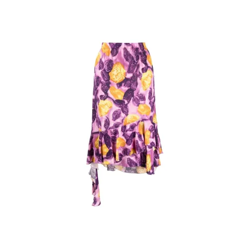 MARNI Фиолетовые Женские Повседневные Длинные Юбки
