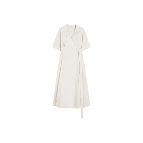 'S MAX MARA Короткий рукав Платье Женское Бежевый