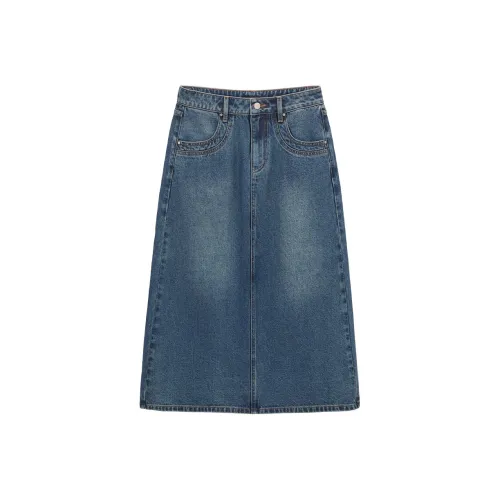 Hotwind Denim Long Skirt Women's
