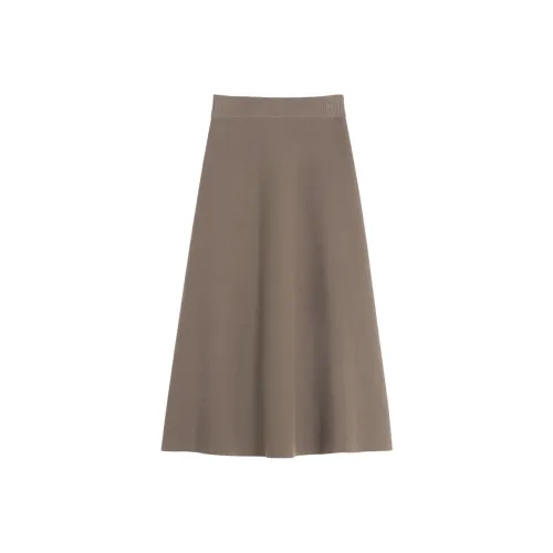 Lanvin SS24 KNIT Длинная Юбка Женская Светло-Коричневая