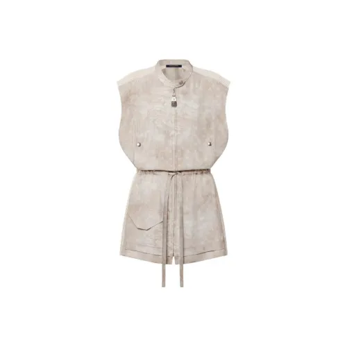 LOUIS VUITTON FW23 Без рукавов Платье Женское Бежевый