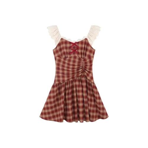 PALGLG Красный, Укороченное Платье Женские Слиплатья