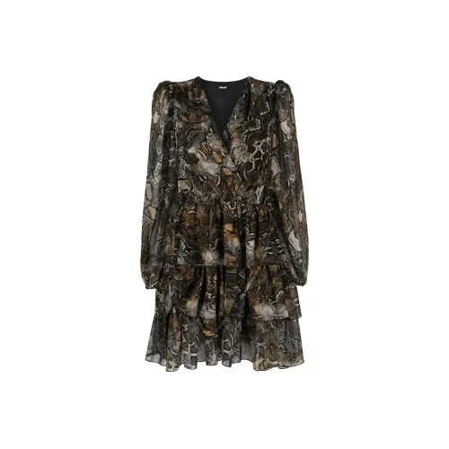 Just Cavalli Коричневый Женские Длинные Платья с Рукавами