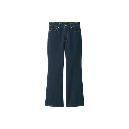 Muji Темно-синие Женские Джинсы