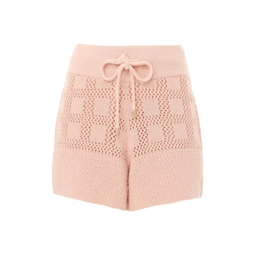 Zimmermann SS24 Повседневные шорты Женские Серый Розовый