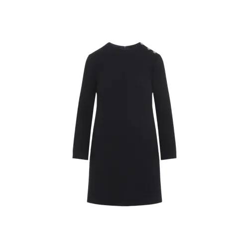 GUCCI Длинное платье с длинными рукавами женское морской синий