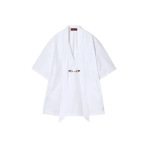 GUCCI Короткий рукав платье женский белый