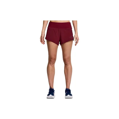 Saucony Outpace 2,5' Split Short Casual Shorts Women's Rusty