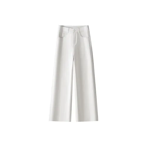 LUYOUYE Белые Брюки Джинсы Женские Длина до щиколотки