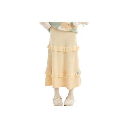 SNBL KNIT Длинная Юбка Женская Желтая