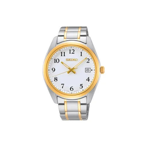 SEIKO CS Collection Кварцевый механизм нержавеющая сталь ремешок часы 40,2 мм унисекс белый циферблат