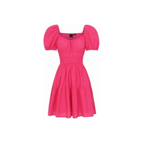PINKO Розовые Женские Платья с Короткими Рукавами