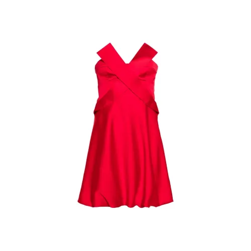 Genny Без рукавов Платье Женское Красное