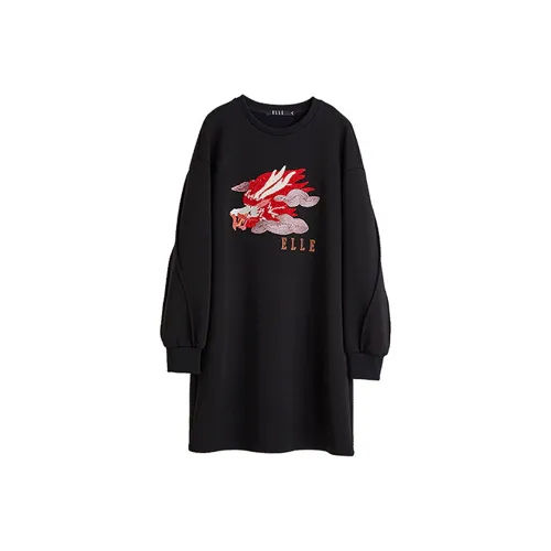 ELLE Длинное платье с длинными рукавами женское