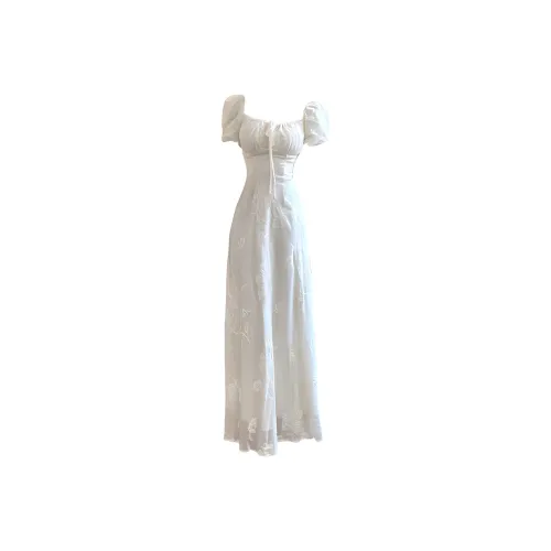 SCCREBEL OFFICIAL Короткий рукав Платье Женское Белое