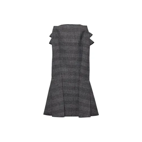 PRADA SS24 KNIT Длинная Юбка Женская Серого цвета