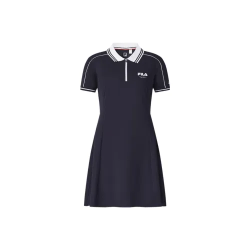 FILA RD Королевский синий Женские Платья с коротким рукавом