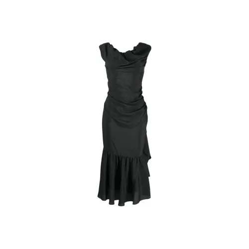 Vivienne Westwood Black Женские Короткие Платья с Рукавами