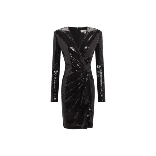 DVF Diane Von Furstenberg SS24 Длинное платье с длинными рукавами женское черное