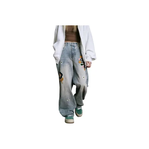 YEARNED Синие Женские Джинсы