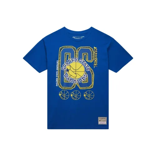 MITCHELL NESS NBA Golden State Warriors Лайфстайл 100% хлопок Футболка Мужская Синяя