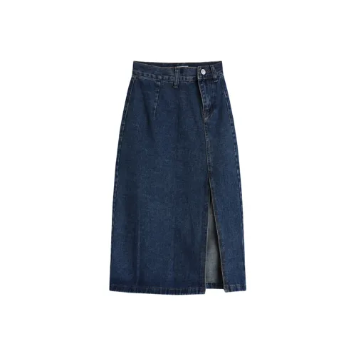 GTLA Denim Long Skirt Women's Blue