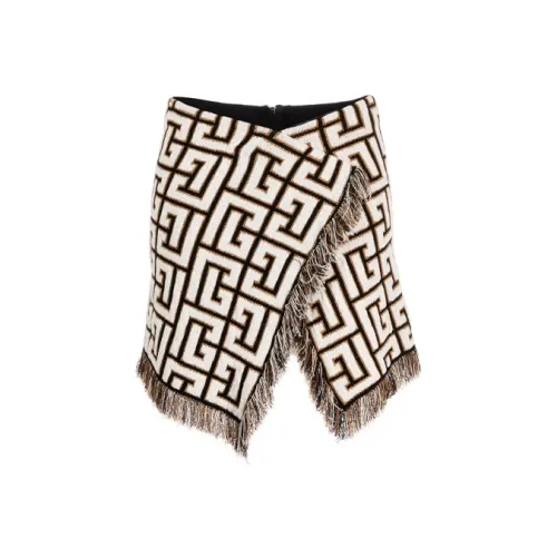 BALMAIN Белая Женская Повседневная Короткая Юбка