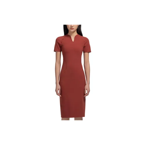 lululemon Короткий рукав Платье Женское Апельсин