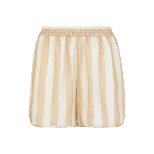 FENDI SS24 Повседневные шорты Женские Бежевые