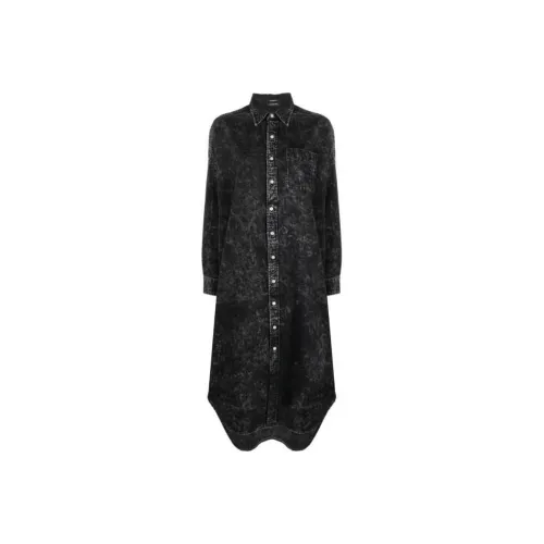R13 Black Женские Длинные Рукава Платья
