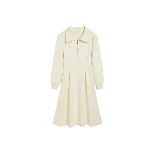 Ice Cream And Whale Длинное платье с длинными рукавами женское