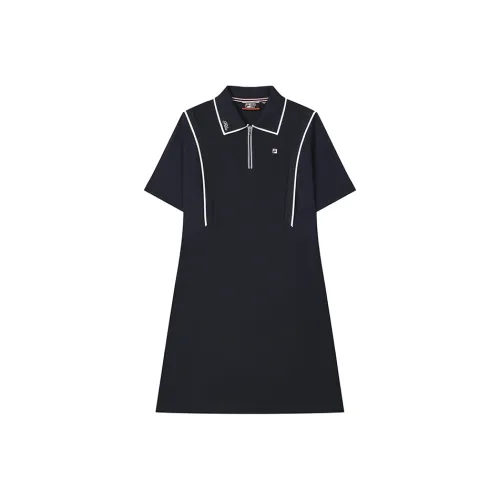 FILA Modern Heritage Легендарный синий Женские Короткие Платья с Рукавами