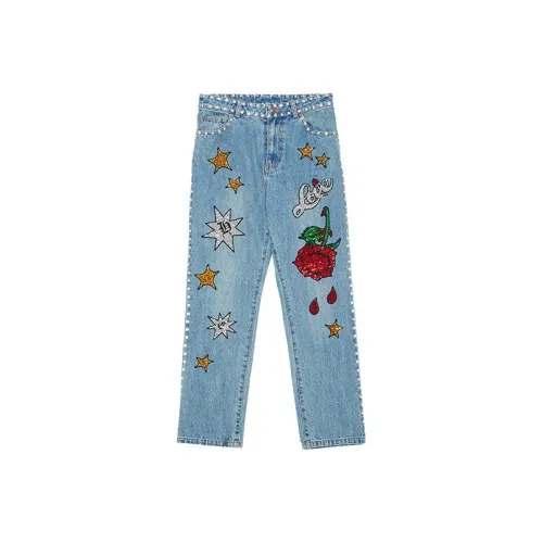 Ed Hardy Синие Женские Джинсы