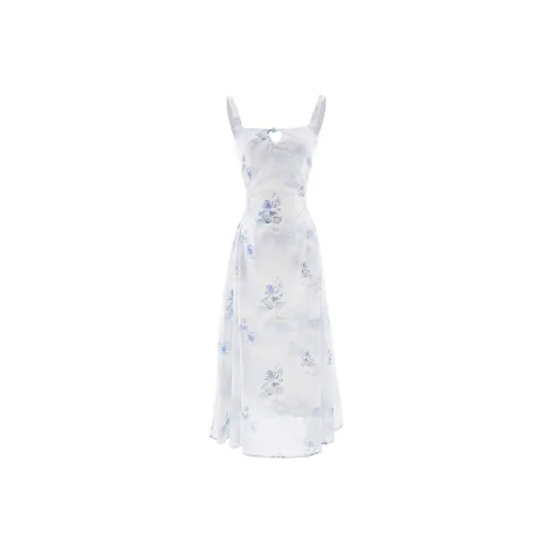 Blovelan Юбка Платье Женское Светло-Морской Синий