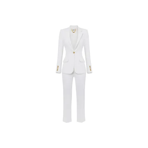 Elisabetta Franchi Белый Женские Офисные Костюмы