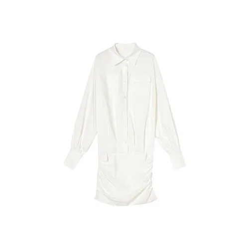 YITOUAGUA Белый Женские Длинные Платья с Длинными Рукавами