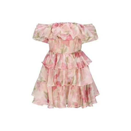 ARTE PURA Без рукавов Платье Женское Розовый Зеленый