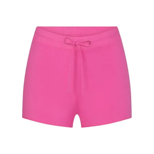 SKIMS День святого Валентина Хлопок Джерси Короткий Повседневные шорты Женские HOT Ярко-розовый