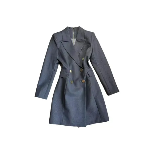 Z.VANLU Длинное платье с длинными рукавами женское серое