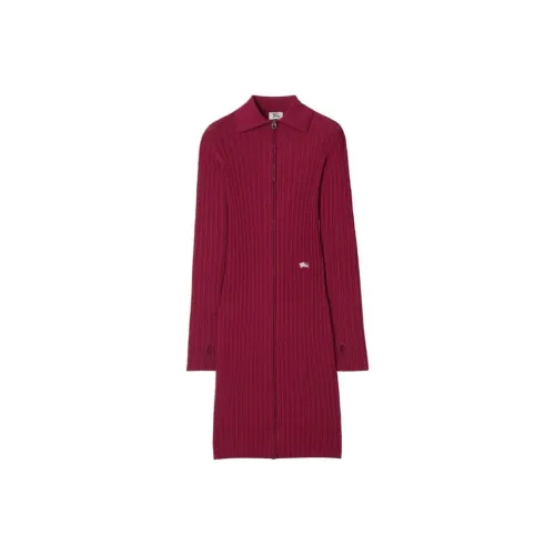 Burberry Red Женские Длинные Рукава Платья