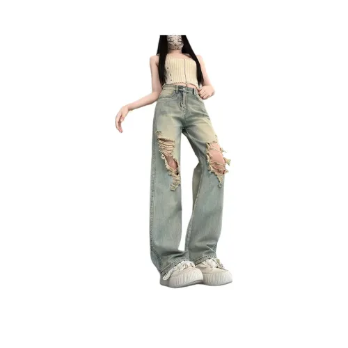 YEARNED Джинсы Женские Светло-Синий