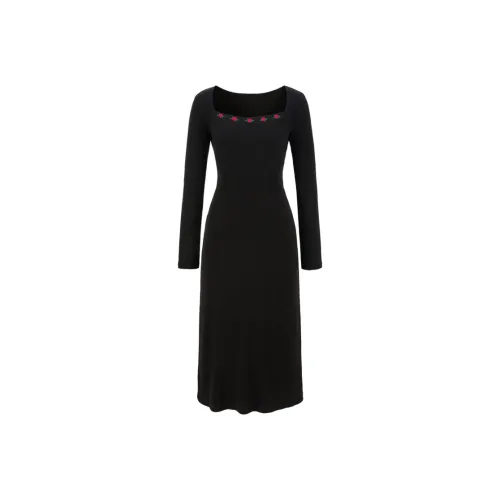 Meat Meat Small Cherries Длинный рукав Платье Женское