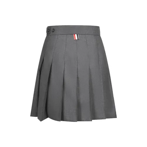 THOM BROWNE Темно-серые Женские Повседневные Короткие Юбки